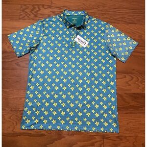 New Bogey Bros. Green Yellow Athletic Breathable Polo Size XL NWT